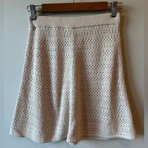 J. Crew Cream Crochet A-Line Mini Skirt Size S